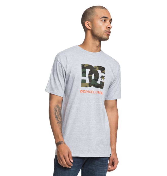 dcshoes, Camo Filling Star Tee, GREY HEATHER (knfh) 0 Camo Filling Star Tee Black ADYZT04385 DC Shoes