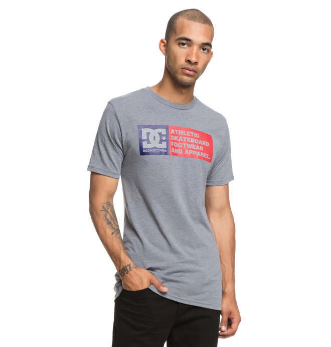 dcshoes, Vertical Zone Tee, HEATHER GREY (htr) 0 Vertical Zone Tee Grey ADYZT04406 DC Shoes