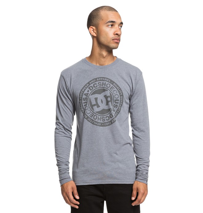 dcshoes, Splitted Long Sleeve Tee, HEATHER GREY (htr) 0 Splitted Long Sleeve Tee Grey ADYZT04428 DC Shoes