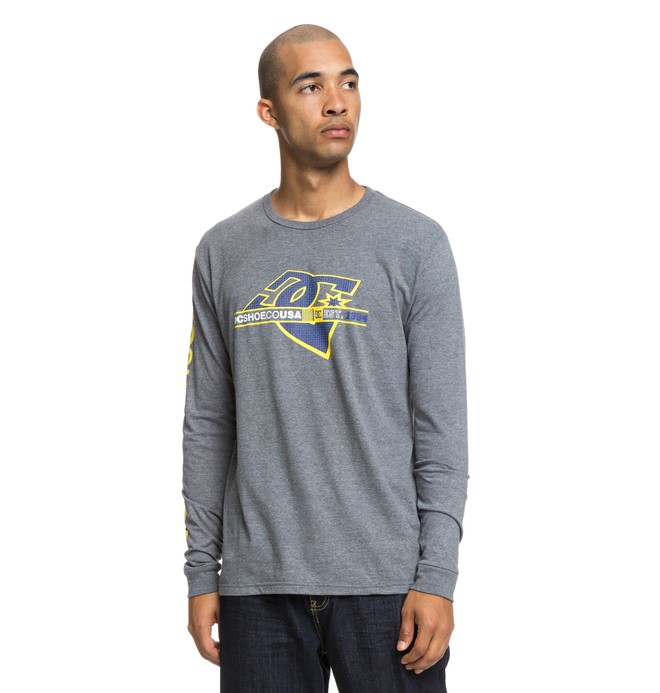 dcshoes, Skillz Long Sleeve Tee, HEATHER GREY (htr) 0 Skillz Long Sleeve Tee Grey ADYZT04455 DC Shoes