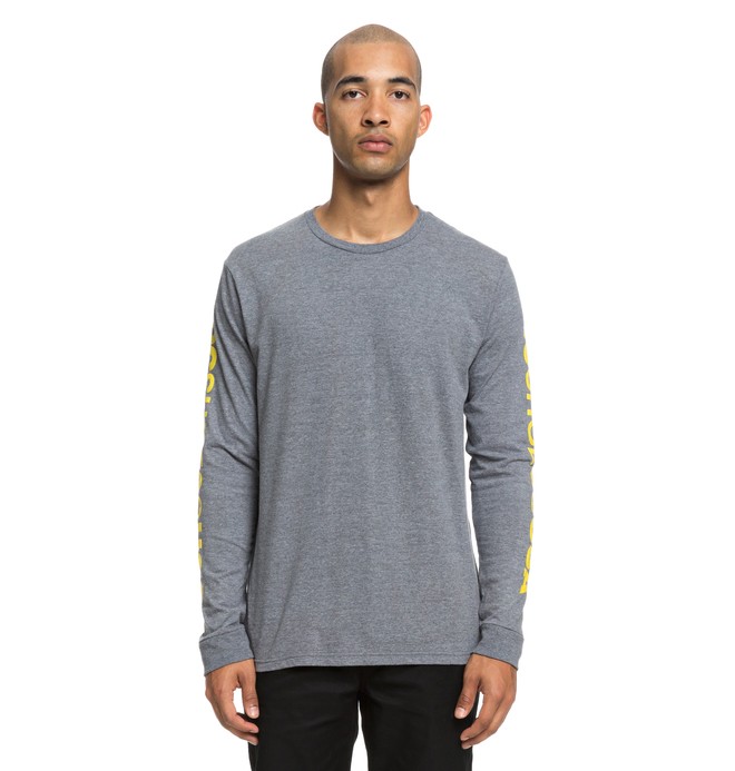 dcshoes, Wordarm Long Sleeve Tee, HEATHER GREY (htr) 0 Wordarm Long Sleeve Tee Grey ADYZT04460 DC Shoes