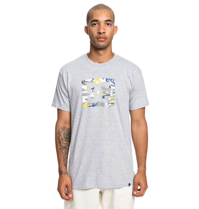 dcshoes, Blocked Camo Tee, GREY HEATHER (knfh) 0 Blocked Camo Tee Black ADYZT04510 DC Shoes