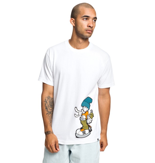 dcshoes, B-Boy - T-Shirt for Men, SNOW WHITE (wbb0) 0 B-Boy - T-Shirt for Men Blanc ADYZT04530 DC Shoes