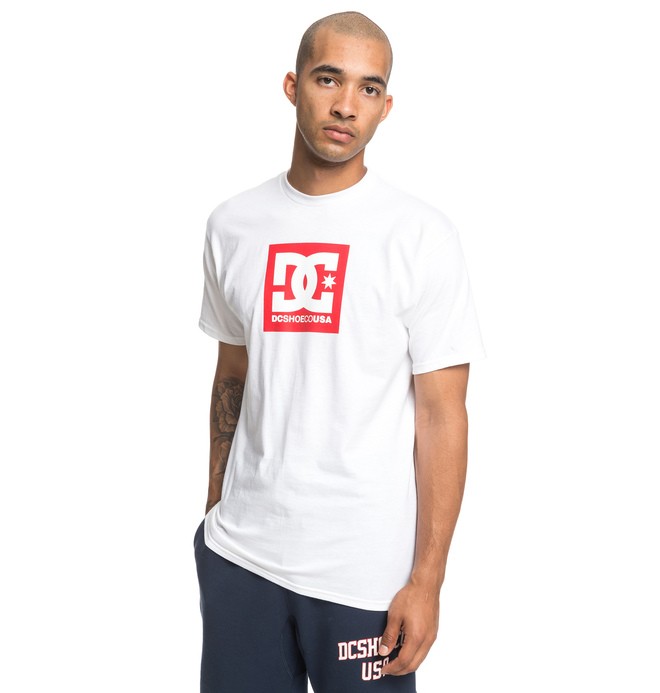 dcshoes, Square Star Tee, SNOW WHITE (wbb0) 0 Square Star Tee White ADYZT04533 DC Shoes