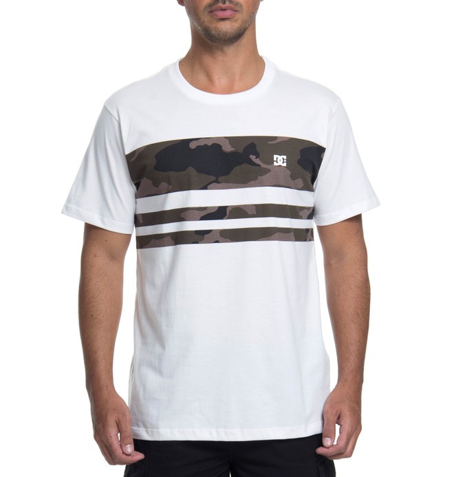 dcshoes, DC CAMISETA BAS CAMO LAND, SNOW WHITE (snw) 0 DC CAMISETA BAS CAMO LAND Branco BR61114395 DC Shoes