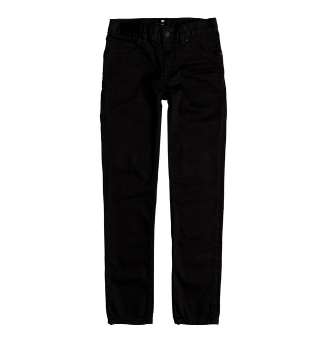 dcshoes, Worker Black Rinse - Slim Fit Jeans for Boys 8-16, BLACK RINSE (kvjw) 0 Worker Black Rinse - Slim Fit Jeans for Boys 8-16 EDBDP03041 DC Shoes