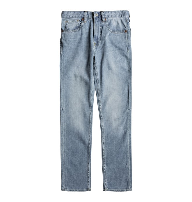 dcshoes, Worker Light Indigo Bleach Slim - Jean slim, LIGHT INDIGO BLEACH (bfgw) 0 Worker Light Indigo Bleach Slim - Jean slim Bleu EDBDP03043 DC Shoes
