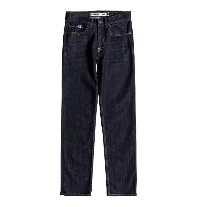 dcshoes, Boy's 8-16 Worker Indigo Rinse Straight Fit Jeans, INDIGO RINSE (btkw) 0 Boy's 8-16 Worker Indigo Rinse Straight Fit Jeans Blue EDBDP03050 DC Shoes