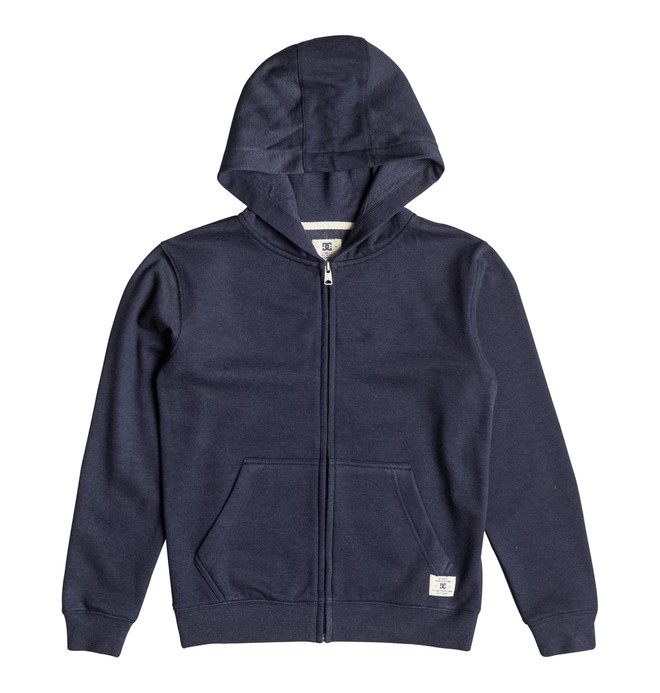 dcshoes, Kid's Rebel Zipper Up Hoodie, BLUE IRIS (btl0) 0 Kid's Rebel Zipper Up Hoodie EDBFT03034 DC Shoes