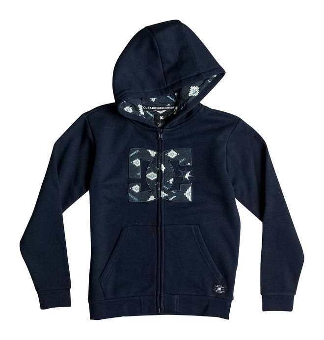dcshoes, Hook Up - Zip-Up Hoodie for Boys 8-16, BLUE IRIS (btl0) 0 Hook Up - Zip-Up Hoodie for Boys 8-16 EDBFT03084 DC Shoes