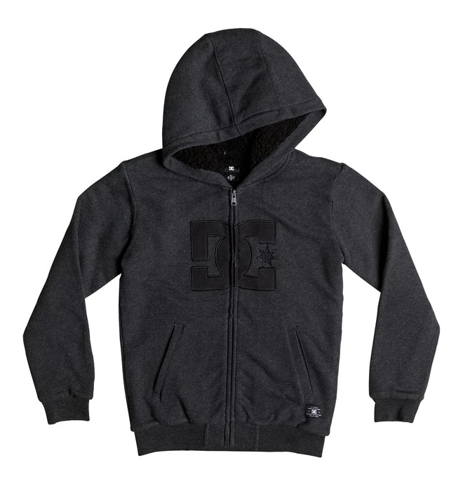 dcshoes, Niños 8-16 Sudadera con Capucha y Cremallera Star Sherpa, HEATHER CHARCOAL (kteh) 0 Niños 8-16 Sudadera con Capucha y Cremallera Star Sherpa EDBFT03093 DC Shoes