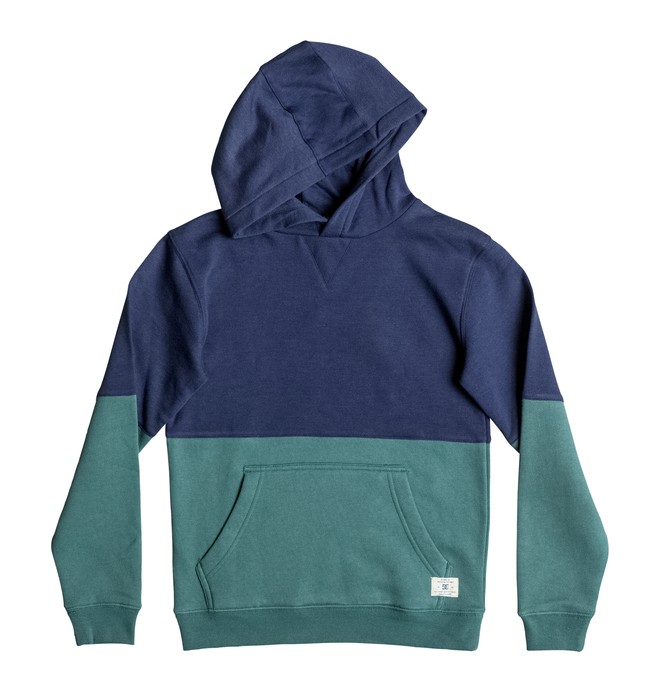 dcshoes, Boy's 8-16 Rebel Block Hoodie, SUMMER BLUES (bra0) 0 Boy's 8-16 Rebel Block Hoodie EDBFT03096 DC Shoes