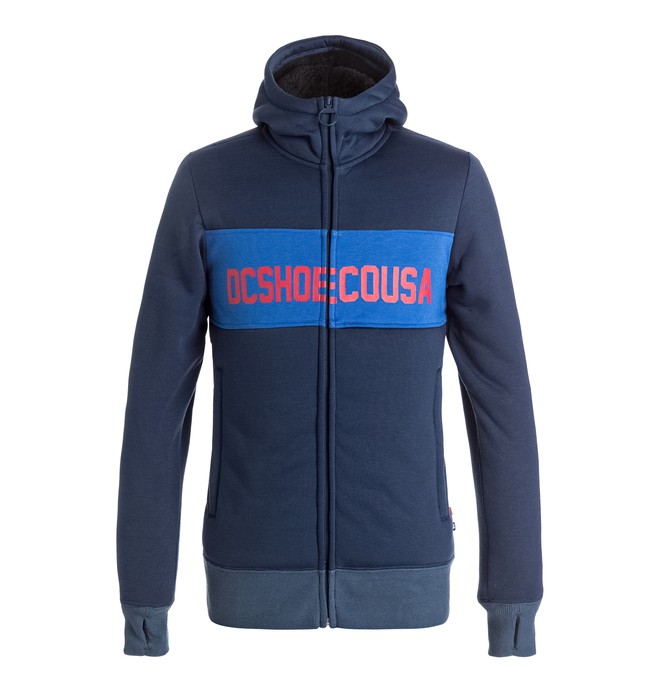 dcshoes, Billboard - Zip-Up Riding Hoodie for Boys 8-16, INSIGNIA BLUE (bsn0) 0 Billboard - Zip-Up Riding Hoodie for Boys 8-16 EDBFT03106 DC Shoes