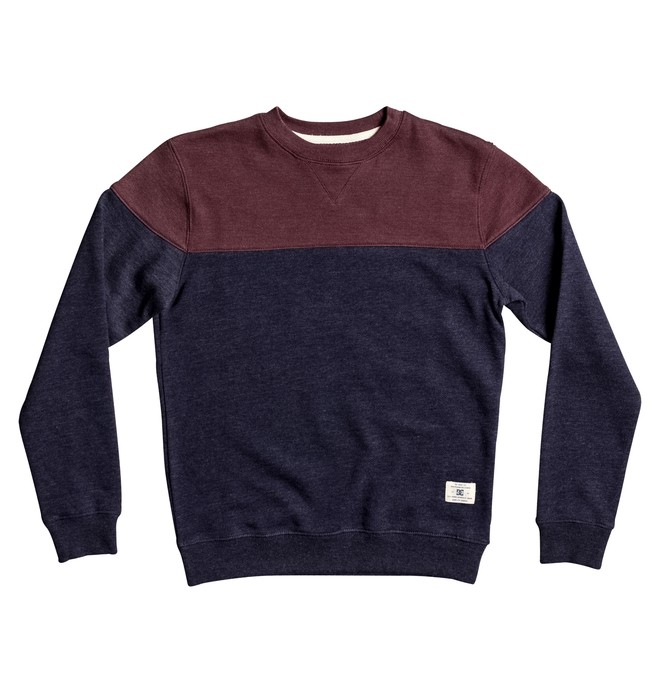 dcshoes, Rebel Block - Felpa, DARK INDIGO (byj0) 0 Rebel Block - Felpa Blue EDBFT03116 DC Shoes