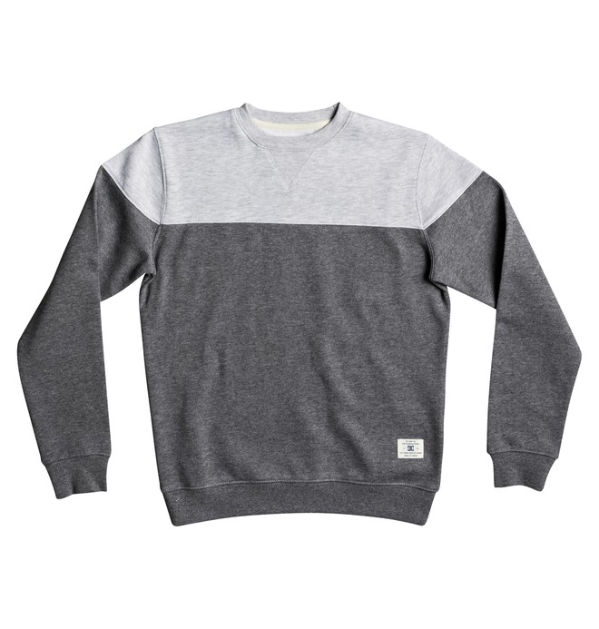 dcshoes, Rebel Block - Sweatshirt for Boys 8-16, CHARCOAL HEATHER (kteh) 0 Rebel Block - Sweatshirt for Boys 8-16 Black EDBFT03116 DC Shoes
