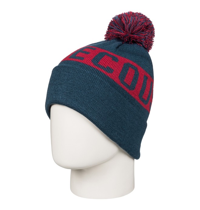 dcshoes, Chester - Bonnet à pompon pour Garçon 8-16 ans, INSIGNIA BLUE (bsn0) 0 Chester - Bonnet à pompon pour Garçon 8-16 ans Bleu EDBHA03015 DC Shoes