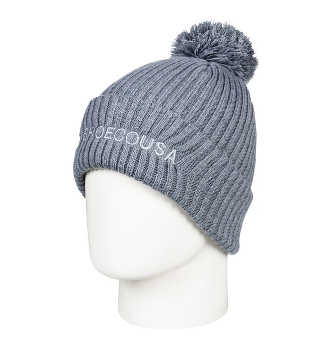 dcshoes, Boy's 8-16 Trilogy 2 Pom-Pom Beanie, NEUTRAL GRAY HEATHER (skph) 0 Boy's 8-16 Trilogy 2 Pom-Pom Beanie Grey EDBHA03024 DC Shoes