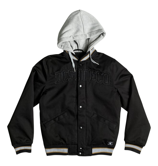 dcshoes, Boy's 8-16 Colwood Varsity Jacket, BLACK (kvj0) 0 Boy's 8-16 Colwood Varsity Jacket EDBJK03016 DC Shoes