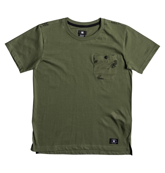 dcshoes, Waterglen - T-Shirt for Boys 8-16, VINTAGE GREEN TIGER AMBUSH (gzj6) 0 Waterglen - T-Shirt for Boys 8-16 EDBKT03084 DC Shoes