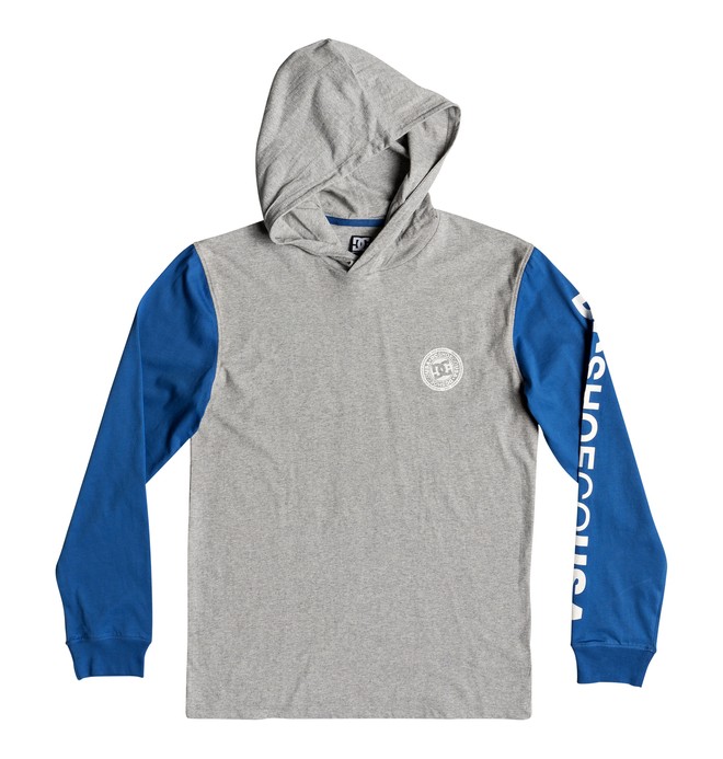 dcshoes, Boy's 8-16 Rellin Long Sleeve Hooded Top, GREY HEATHER (knfh) 0 Boy's 8-16 Rellin Long Sleeve Hooded Top Black EDBKT03113 DC Shoes