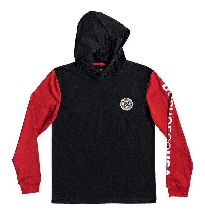 dcshoes, Boy's 8-16 Rellin Long Sleeve Hooded Top, BLACK (kvj0) 0 Boy's 8-16 Rellin Long Sleeve Hooded Top Black EDBKT03113 DC Shoes