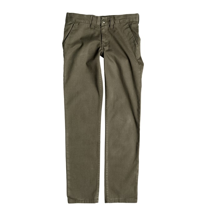 dcshoes, Worker Slim - Chinos, FATIGUE GREEN (cqy0) 0 Worker Slim - Chinos EDBNP03005 DC Shoes