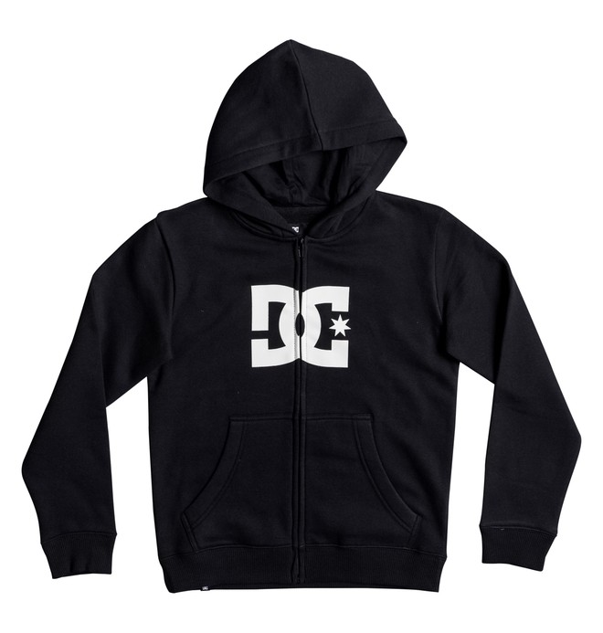 dcshoes, Star - Sudadera con Capucha y Cremallera para Chicos 8-16, BLACK (kvj0) 0 Star - Sudadera con Capucha y Cremallera para Chicos 8-16 Negro EDBSF03039 DC Shoes