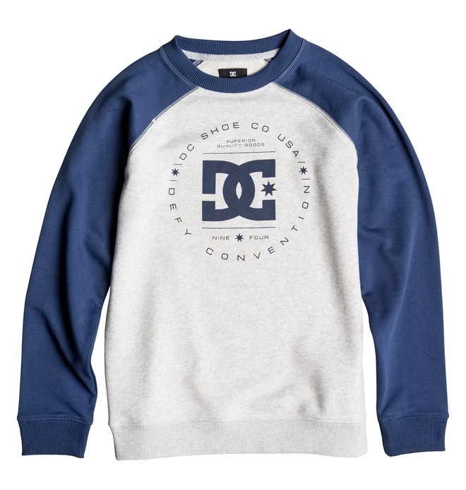 dcshoes, Boy's 8-16 Rebuilt Sweatshirt, VINTAGE INDIGO (bpy0) 0 Boy's 8-16 Rebuilt Sweatshirt EDBSF03057 DC Shoes