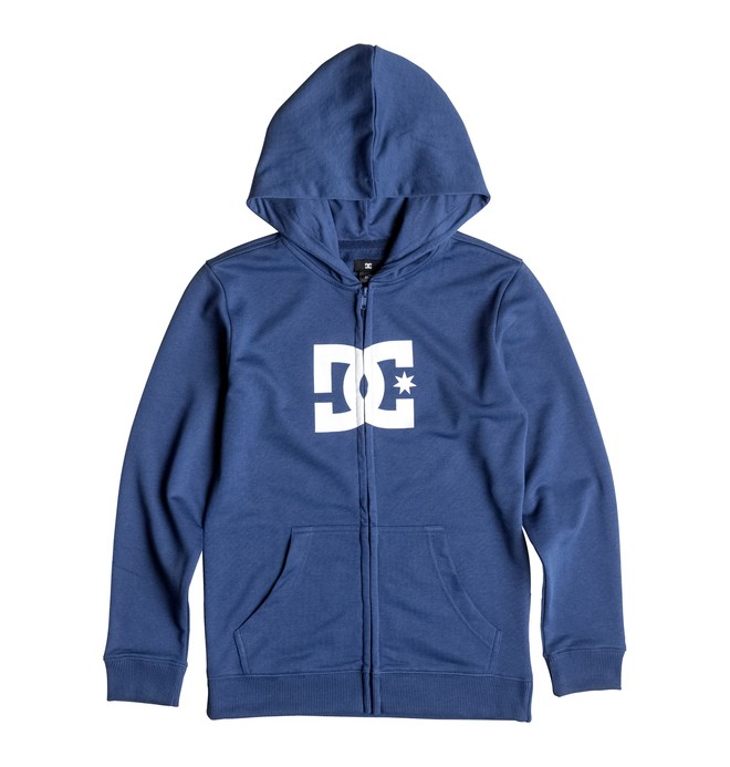 dcshoes, Boy's 8-16 Star Zip Up Hoodie, VINTAGE INDIGO (bpy0) 0 Boy's 8-16 Star Zip Up Hoodie EDBSF03059 DC Shoes