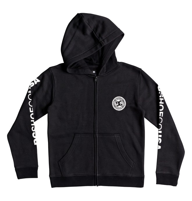 dcshoes, Boy's 8-16 Circle Star Zip-Up Hoodie, BLACK (kvj0) 0 Boy's 8-16 Circle Star Zip-Up Hoodie Black EDBSF03091 DC Shoes