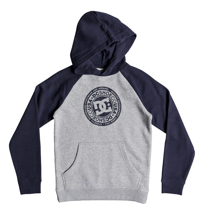 dcshoes, Boy's 8-16 Circle Star Hoodie, BLACK IRIS/ GREY HEATHER (xbbs) 0 Boy's 8-16 Circle Star Hoodie Blue EDBSF03094 DC Shoes