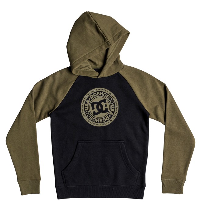 dcshoes, Circle Star - Sweat à capuche pour Garçon 8-16 ans, BURNT OLIVE/BLACK (xggk) 0 Circle Star - Sweat à capuche pour Garçon 8-16 ans Vert EDBSF03094 DC Shoes