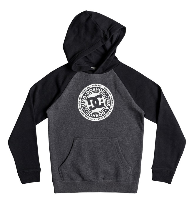 dcshoes, Boy's 8-16 Circle Star Hoodie, BLACK/ CHARCOAL HEATHER (xkkk) 0 Boy's 8-16 Circle Star Hoodie Black EDBSF03094 DC Shoes