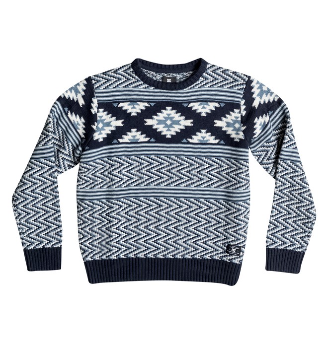 dcshoes, Laurell Park - Sweat en jacquard, BLUE IRIS ETHNIC PRINT (tms1) 0 Laurell Park - Sweat en jacquard EDBSW03008 DC Shoes