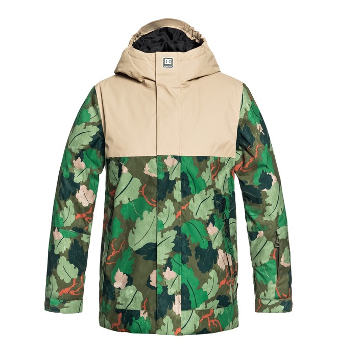 dcshoes, Boy's 8-16 Defy Snow Jacket, CHIVE LEAF CAMO YOUTH (gry6) 0 Boy's 8-16 Defy Snow Jacket Green EDBTJ03022 DC Shoes