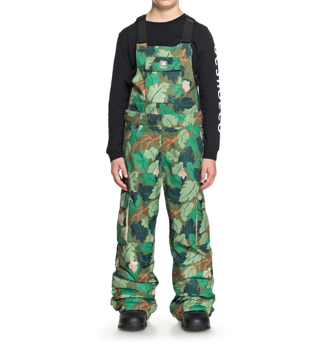 dcshoes, Boy's 8-16 Banshee Snow Bib Pants, CHIVE LEAF CAMO YOUTH (gry6) 0 Boy's 8-16 Banshee Snow Bib Pants EDBTP03007 DC Shoes