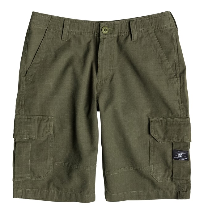 dcshoes, Boy's 8-16 Ripstop Cargo Shorts, DARK OLIVE (csn0) 0 Boy's 8-16 Ripstop Cargo Shorts EDBWS03016 DC Shoes