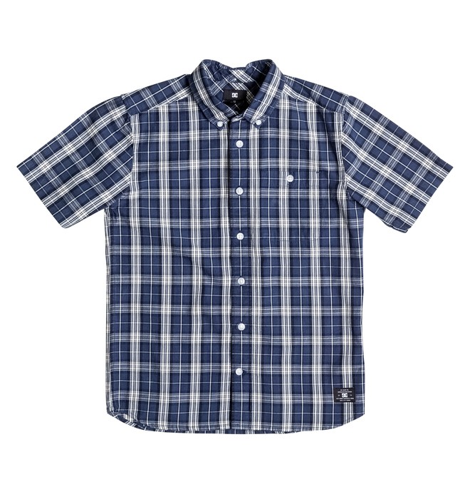 dcshoes, Boy's Atura Short Sleeve Shirt, ATURA VINTAGE INDIGO (bpy1) 0 Boy's Atura Short Sleeve Shirt EDBWT03010 DC Shoes