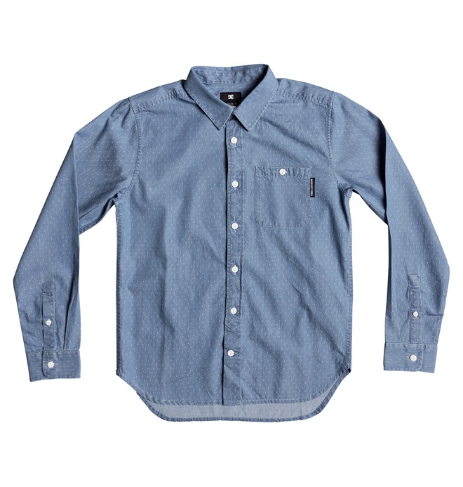 dcshoes, Boy's 8-16 Swalendalen Long Sleeve Shirt, LIGHT BLUE (bfn0) 0 Boy's 8-16 Swalendalen Long Sleeve Shirt EDBWT03045 DC Shoes