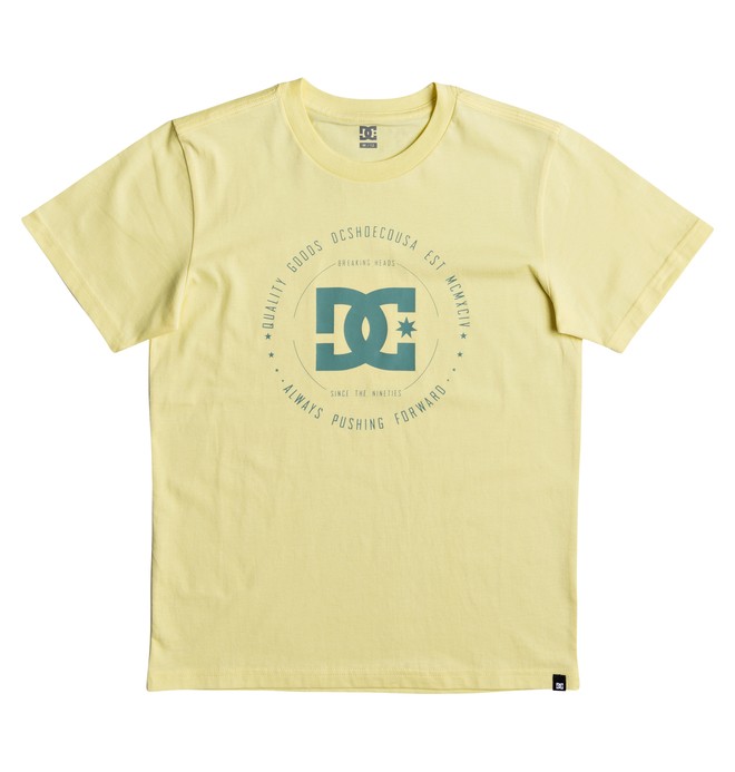 dcshoes, Rebuilt - T-Shirt for Boys 8-16, LEMON MERINGUE/ DEEP SEA (xyyg) 0 Rebuilt - T-Shirt for Boys 8-16 Yellow EDBZT03228 DC Shoes