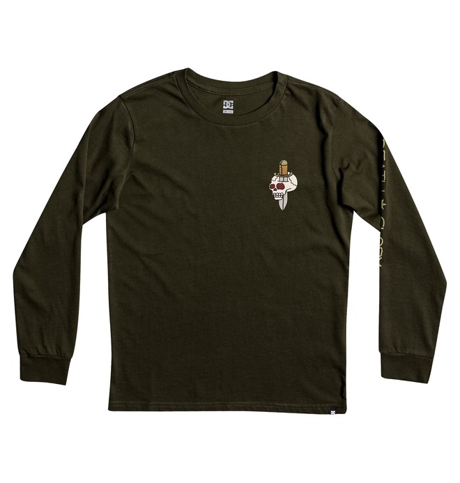 dcshoes, Death & Glory - Long Sleeve T-Shirt for Boys 8-16, DARK OLIVE (csn0) 0 Death & Glory - Long Sleeve T-Shirt for Boys 8-16 EDBZT03245 DC Shoes