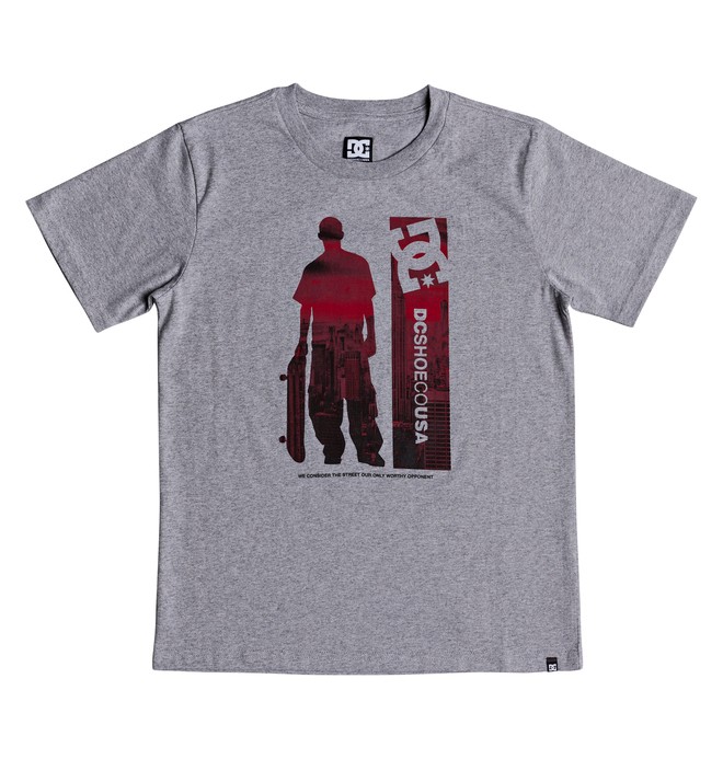 dcshoes, Opponent - T-shirt col rond pour Garçon 8-16 ans, GREY HEATHER (knfh) 0 Opponent - T-shirt col rond pour Garçon 8-16 ans Noir EDBZT03285 DC Shoes