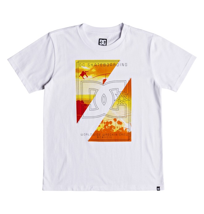 dcshoes, Dany Palm - T-shirt col rond pour Garçon 8-16 ans, SNOW WHITE (wbb0) 0 Dany Palm - T-shirt col rond pour Garçon 8-16 ans Blanc EDBZT03286 DC Shoes