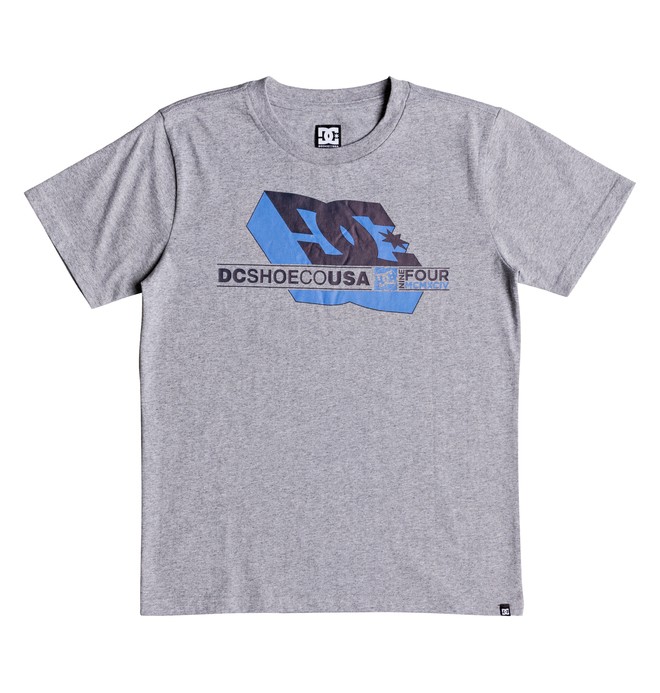 dcshoes, Ruler - Camiseta para Chicos 8-16, GREY HEATHER (knfh) 0 Ruler - Camiseta para Chicos 8-16 Negro EDBZT03289 DC Shoes