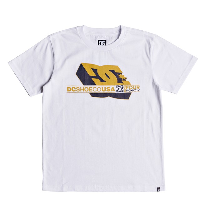 dcshoes, Ruler - T-shirt col rond pour Garçon 8-16 ans, SNOW WHITE (wbb0) 0 Ruler - T-shirt col rond pour Garçon 8-16 ans Blanc EDBZT03289 DC Shoes