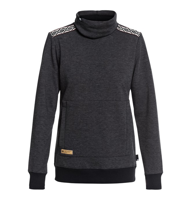 dcshoes, Women's Veneer Technical Roll Neck Sweatshirt, BLACK (kvj0) 0 Women's Veneer Technical Roll Neck Sweatshirt Black EDJFT03059 DC Shoes