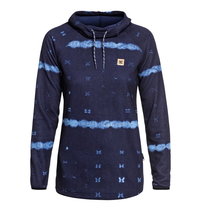 dcshoes, Women's Salem Technical Hoodie, DARK BLUE MUD CLOTH B (bsn8) 0 Women's Salem Technical Hoodie Blue EDJFT03060 DC Shoes