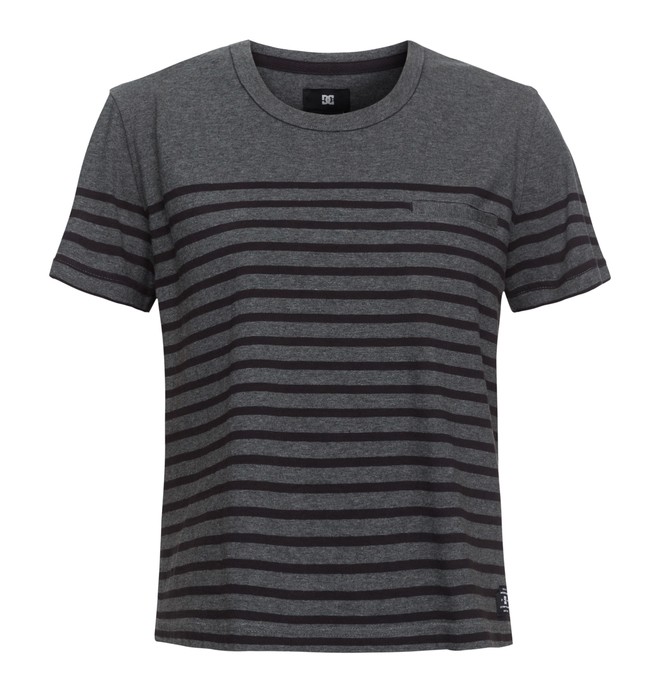 dcshoes, Berkeley - Cropped T-Shirt, CHARCOAL HEATHER (kteh) 0 Berkeley - Cropped T-Shirt Schwarz EDJKT03027 DC Shoes