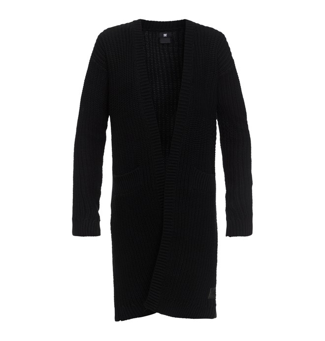 dcshoes, Slow Speed - Longline Cardigan for Women, BLACK (kvj0) 0 Slow Speed - Longline Cardigan for Women Black EDJSW03001 DC Shoes