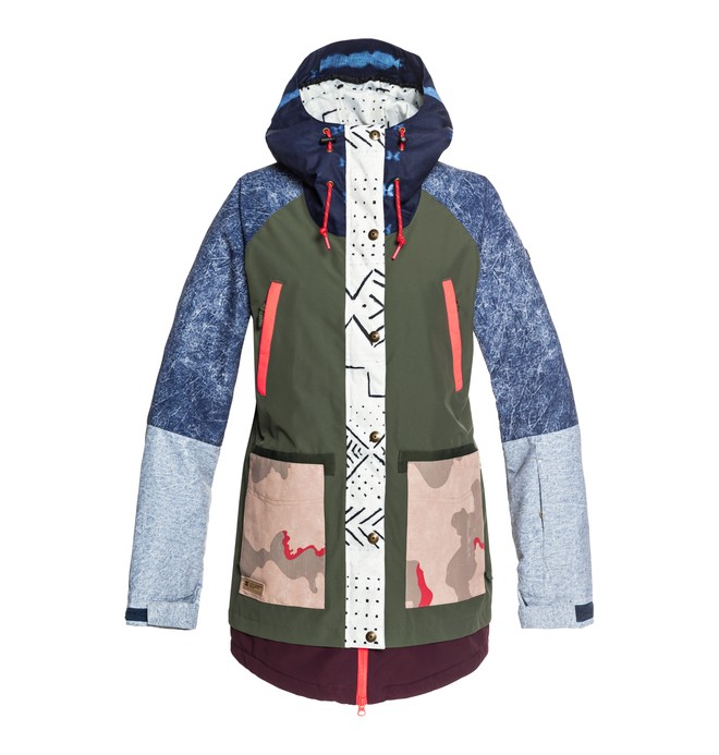 dcshoes, Women's Riji SE Snow Jacket, MULTI REPURPOSE RI (xgbw) 0 Women's Riji SE Snow Jacket EDJTJ03033 DC Shoes